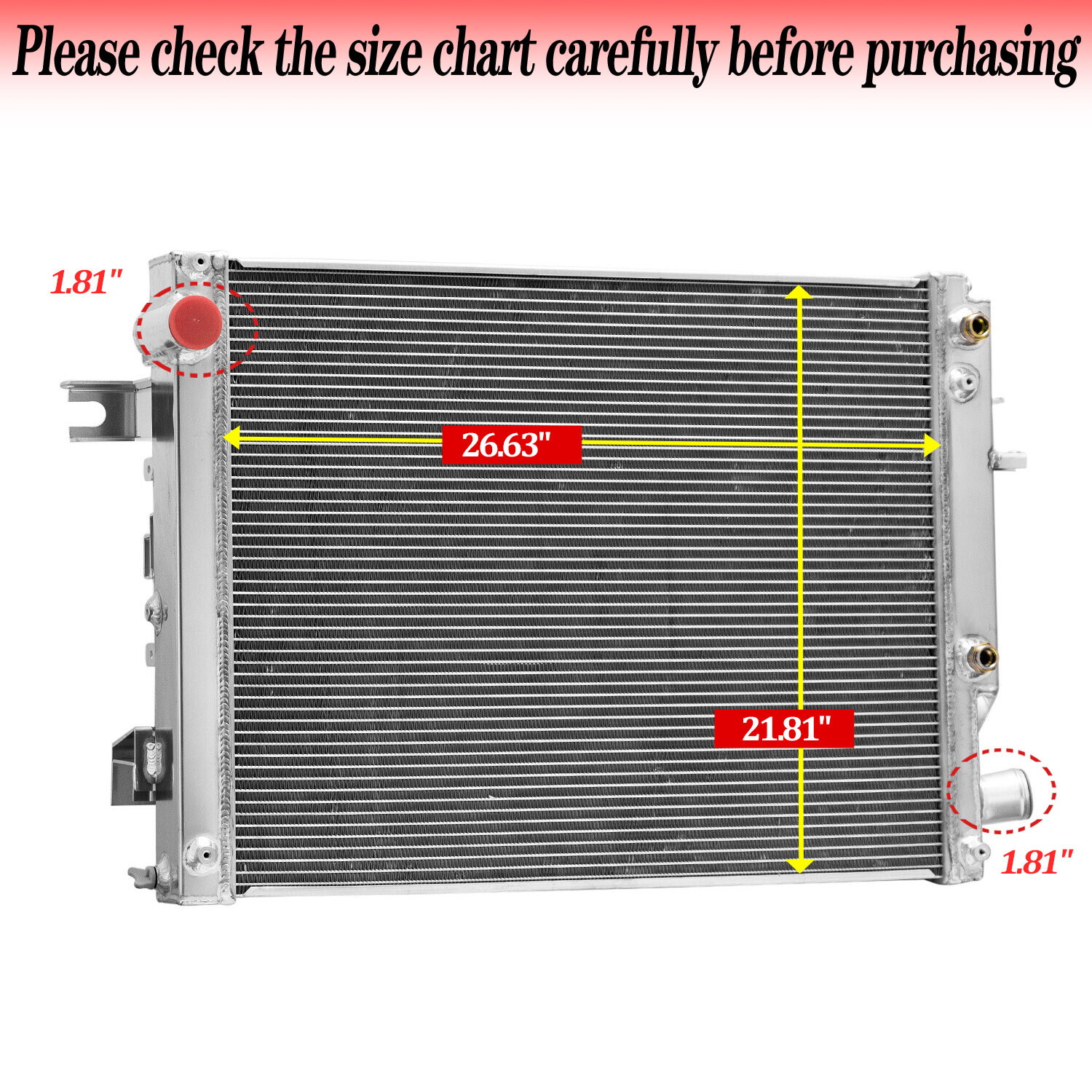 2 Row Radiator For 2013~2018 Ram 2500 3500 4000 4500 6.7L L6 Diesel 6.4L V8 GAS thumbnail 2