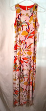 London Style Collection w0men's floral multicolor sleeveless dress 4 NWT