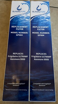 2 GlacialPure GP004 Replacement Water Filter fits Frigidaire And Kenmore NEW