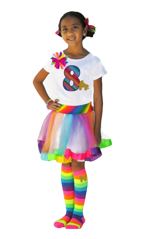 Meias Bubblegum Divas meninas arco-íris joelho alto patinação infantil sapato tamanho 1-12 - Imagem 3 de 3