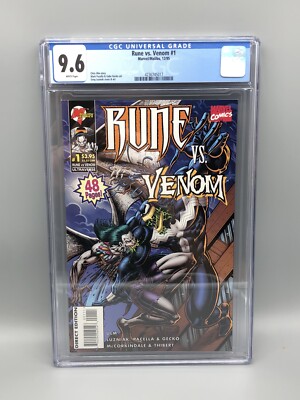 Rune vs. Venom #1 Marvel/Malibu 1995 CGC 9.6 White Pages | eBay