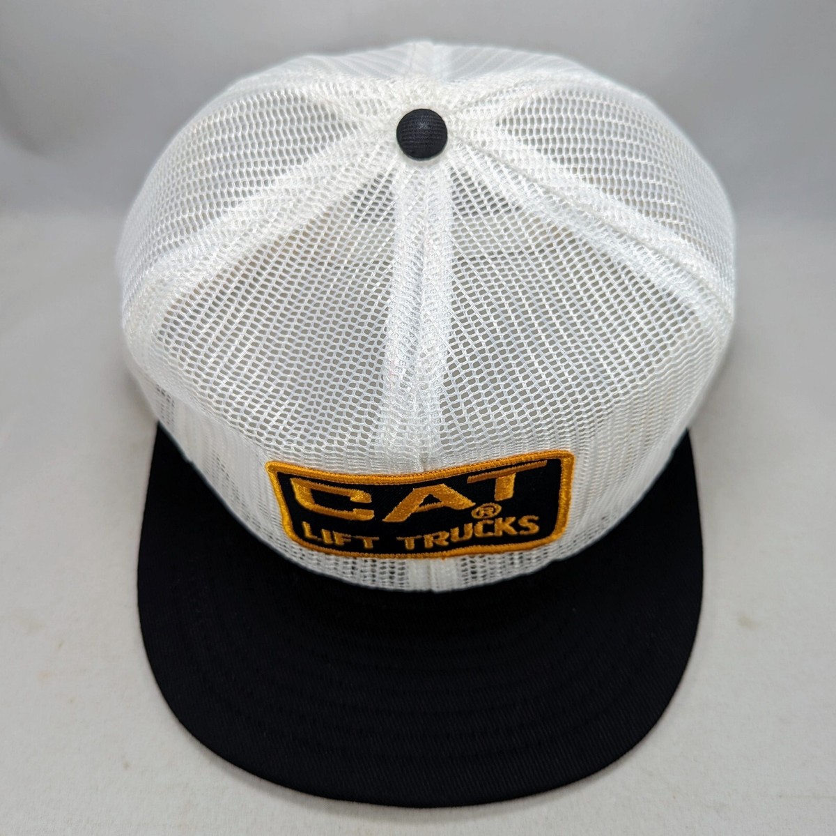Vintage CAT Lift Trucks Patch Trucker Cap Hat 80s Mesh NOS