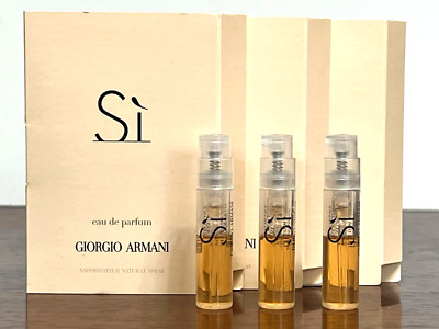 3x SI By GIORGIO ARMANI Women 0.04oz / 1.2ml ea EDP Spray Samples NEW