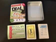 Monopoly Deal Card Game Black Tin Box Version Ages 8+