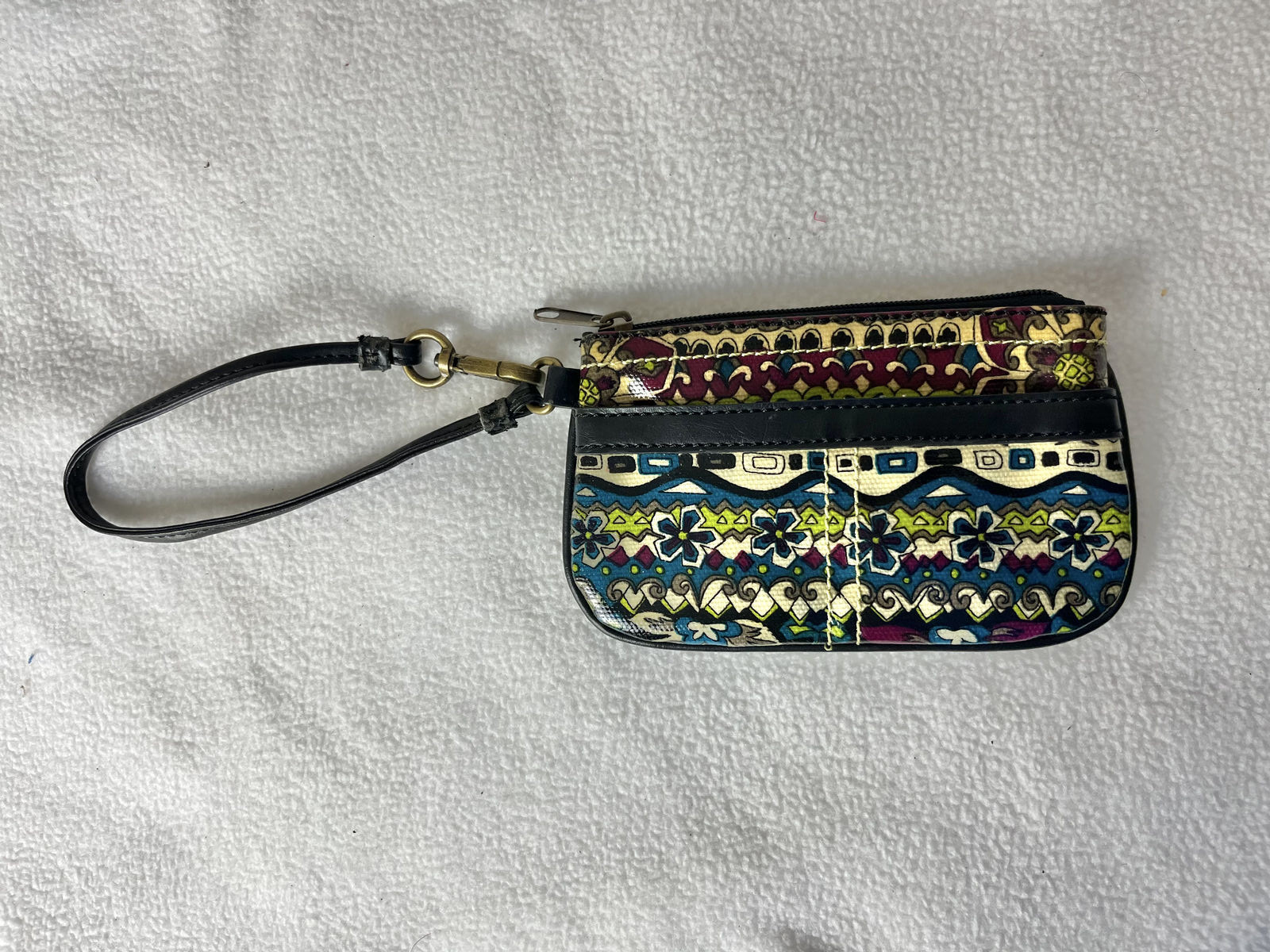 Mudd Multicolored Patterned Wristlet Wallet Clutch - image 1