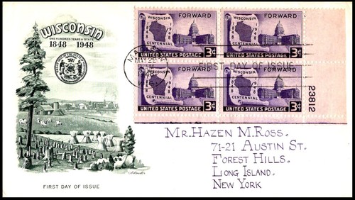 957 Wisconsin 100 Years FDC, ArtCraft & Art Craft cachets, See Photos - Picture 2 of 4