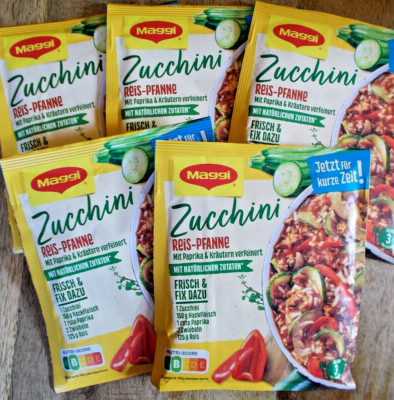 Maggi ''Zucchini Reis-Pfanne'' (38,23/kg) 5 x 34g - Jetzt für kurze Zeit!