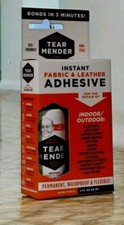TEAR MENDER  Instant Fabric  Leather Adhesive Repair Non-Toxic Glue 2oz TM-1