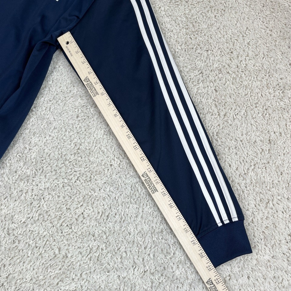 Adidas Track Jacket Mens Size M Navy Blue Full Zip Classic 3 Stripe