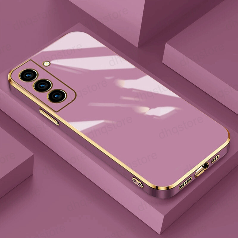 For Samsung S23 S22 Ultra S21 FE A53 A54 Plating Shockproof Soft TPU Case Cover-image