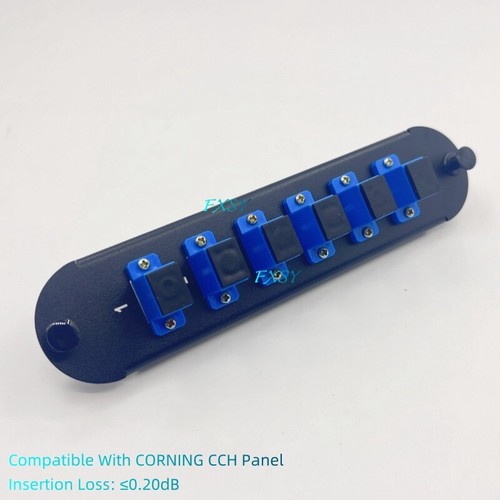 Fiber Optical Panel 6 SC UPC SM OS2 Adapter Compatible CORNING CCH-CP06-3C - Picture 2 of 4