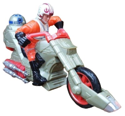 2005 Star Wars Customs Luke Skywalker s Rebel Chopper Motorcycle Rev Fwd Action