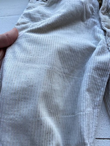 1970s Lee Cooper Eclair Zip Corduroy White Painted Distressed Pants Mens 30 sz - Picture 8 of 23