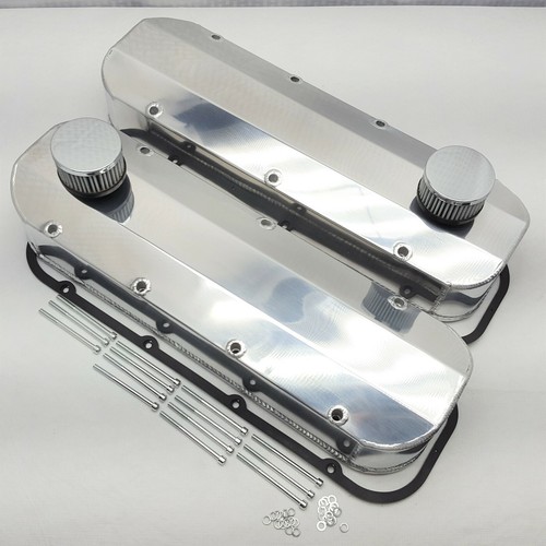Big Block Chevy POLISHED Aluminum Fabricated Valve Covers BBC 396 454