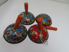 Lot 3 VtG Tin Litho New Years Eve USA Noise Makers US Metal Orange Handle