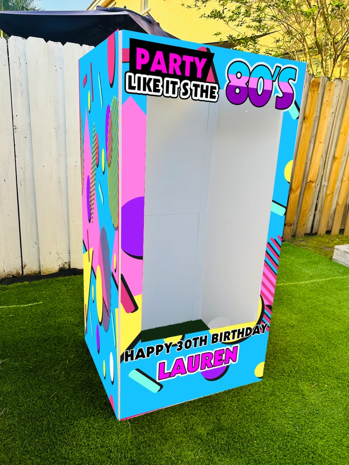 party like it's the 80's, happy birthday 30th birthday, custom name, photo booth - Изображение 4 из 4