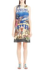 NEW, Dolce & Gabbana Floral & Crystal Embellished Silk Shift Dress 40 #DD18