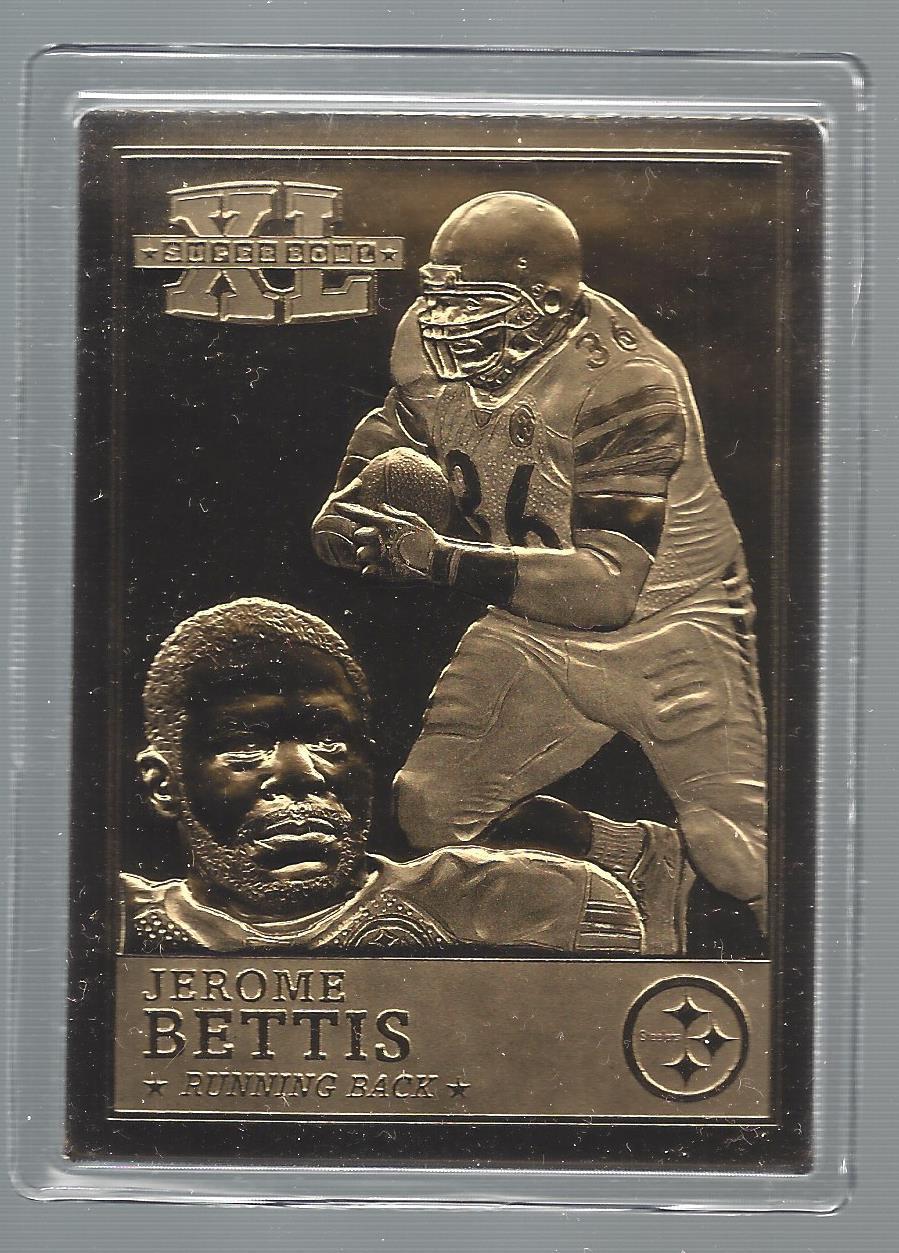 Jerome Bettis Danbury Mint Steelers NFL Super Bowl XL 2006 22kt Gold