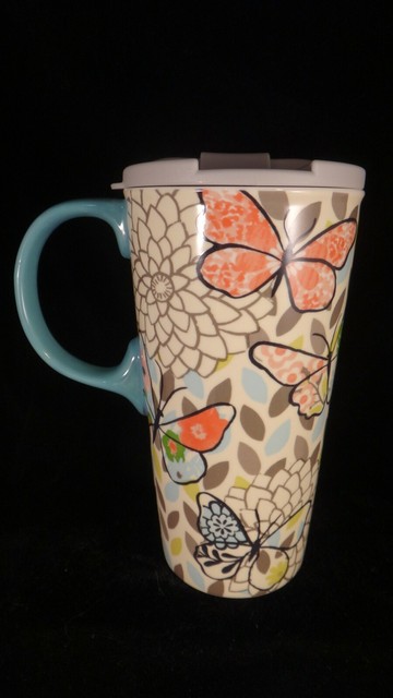 Cypress Home Sunflower 19 Oz Ceramic Travel Coffee Mug For Sale Online Ebay