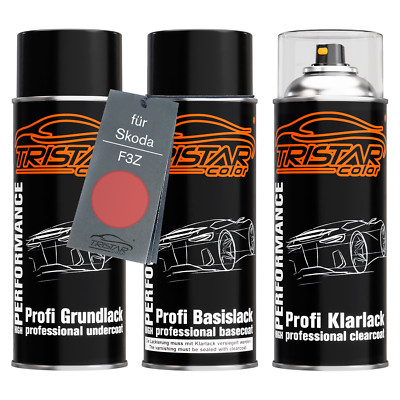 Autolack Spraydosen Set für Skoda F3Z Raspberry Red Metallic