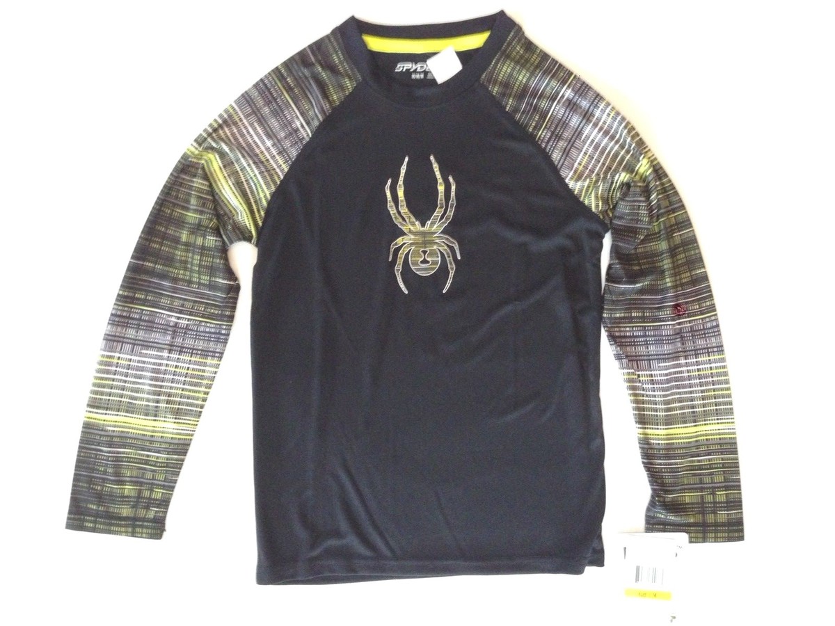 トップス c-boy style Depth Layer (No.28) Boys Spyder Linear Dry Web Crew Neck Top Shirt Baselayer