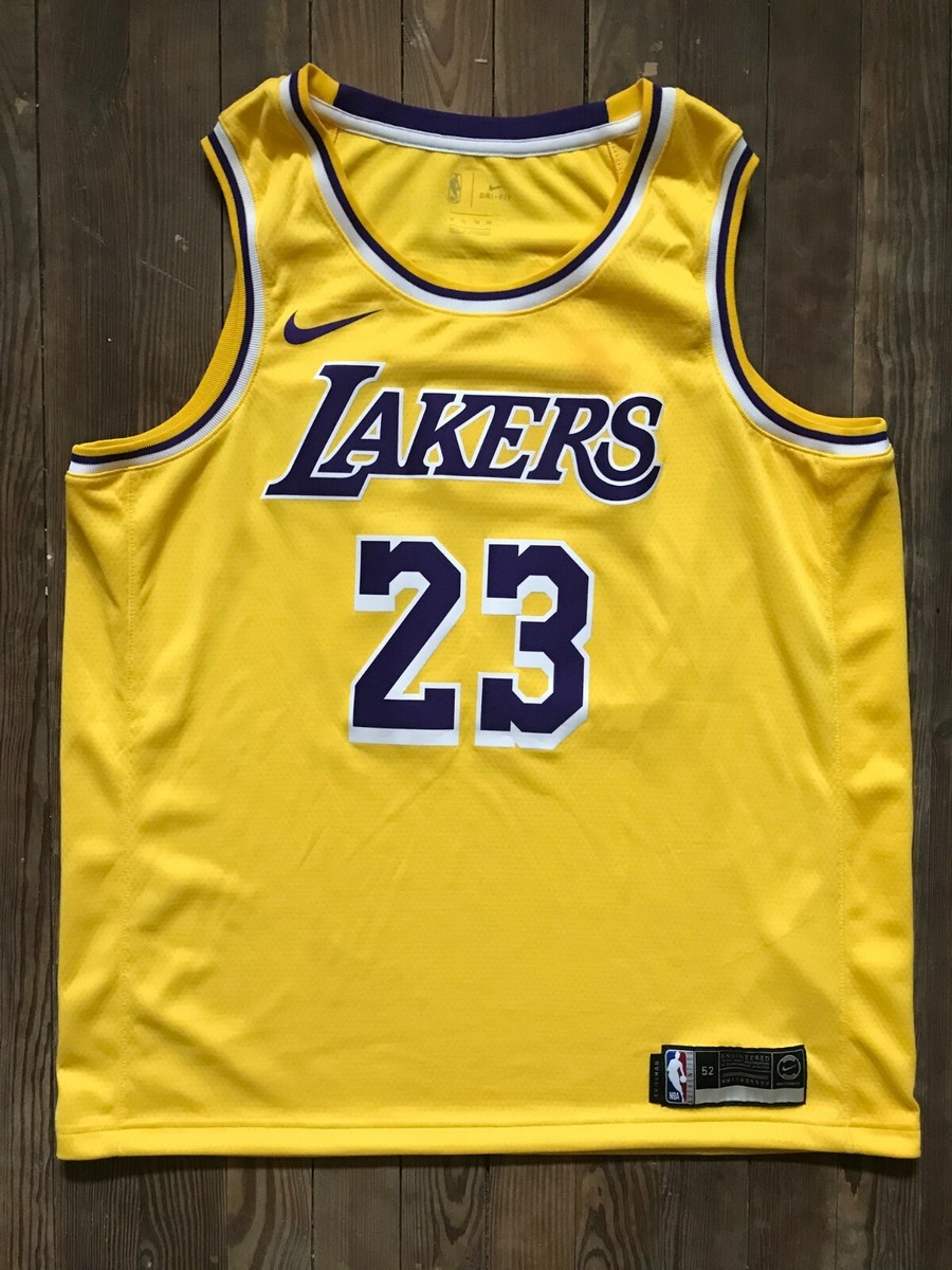 LeBron James Men's 52 XL Nike Swingman Los Angeles Lakers