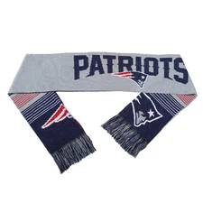 New England Patriots Reversible Scarf Knit Winter Neck NEW - Split Logo