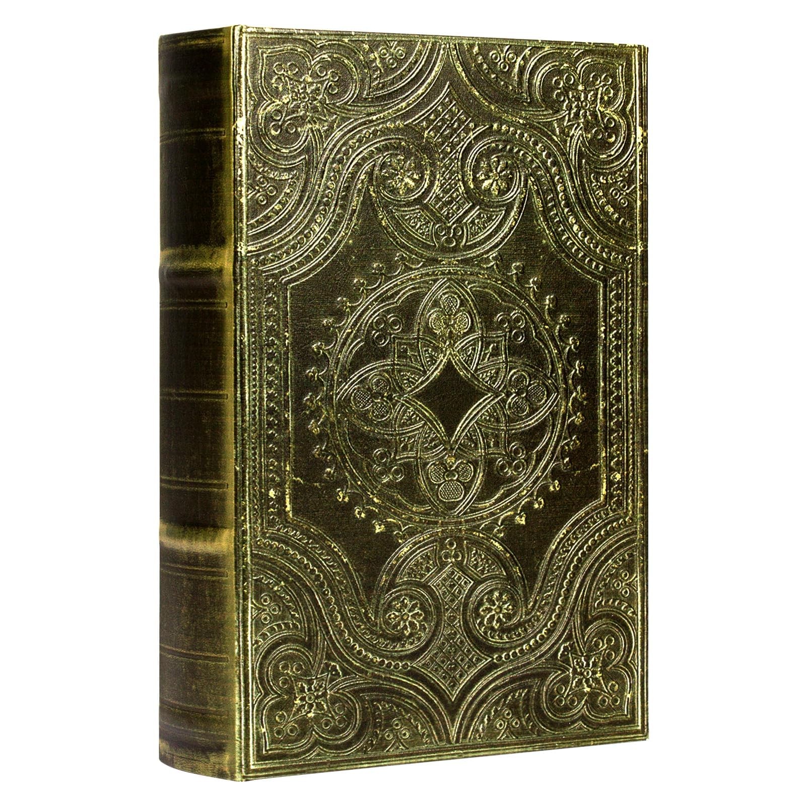 Book Box Decorative Vintage Style Fake Box Faux Leather Embossing Box 12 Large