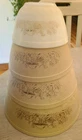 Pyrex Forest Fancies Mushrooms Mixing Bowls Set of 4 Bowls 404, 403, 402, 401