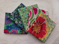 5 Fat Quarters - Green Kaffe  Odile FQ 18 x 22 Cotton Quilting Fabric Ver 2