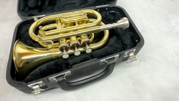 JUPITER JPT-416 Pocket Trumpet Bb Brass with Case & Mouthpiece