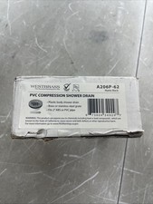 Westbrass A206P-62 2" No-Caulk PVC Compression Shower Drain with Matte Black