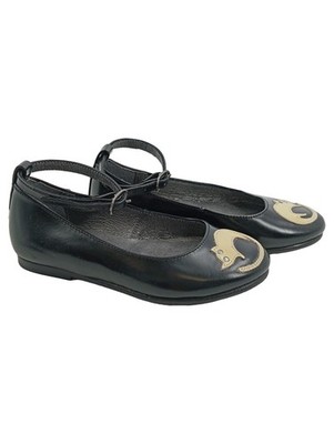 Bonpoint Kinder Ballerinas Katzenmotiv Schwarz Größe 25