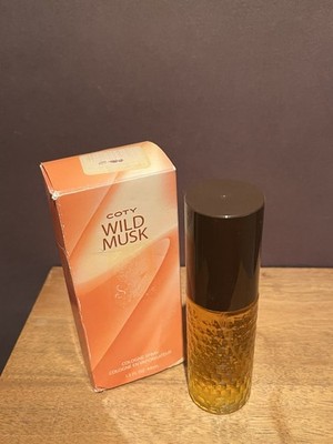 COTY WILD MUSK 1.5 FL. OZ / 44 mL COLOGNE SPRAY DIAMOND CUT BOTTLE