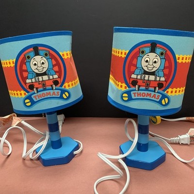 Thomas The Tank Engine Train Table Lamp Set Kids Bedroom Nursery Night