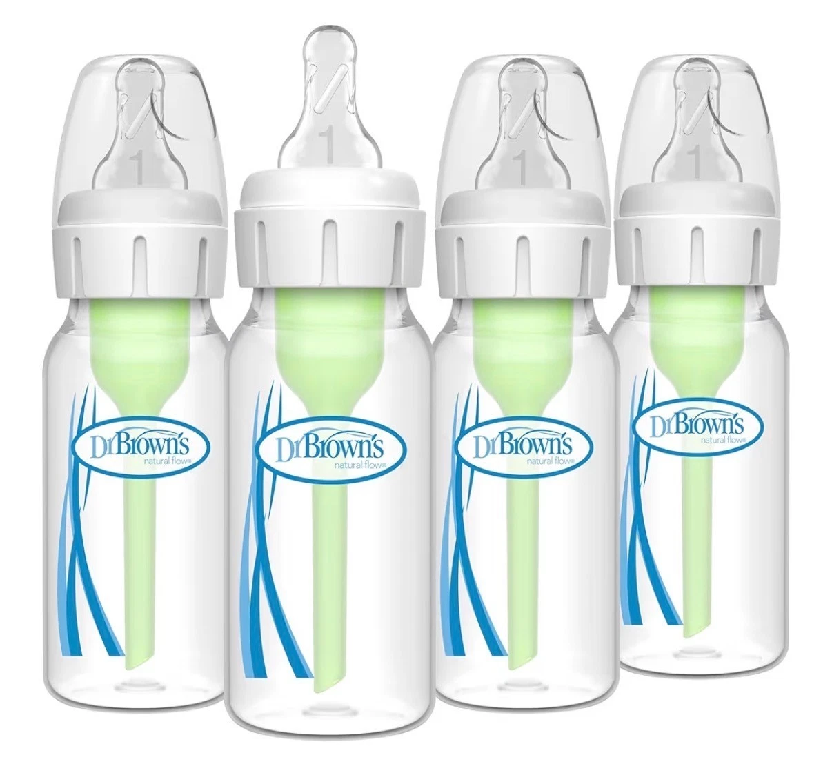 Dr. Brown's Anti-Colic Options+ Baby Bottle Newborn 4 Pack Set 4oz/120 Ml
