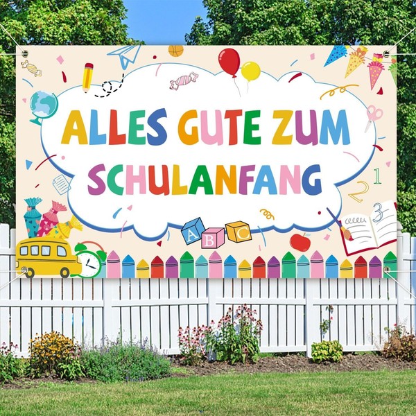 Einschulung Deko Banner, Alles Gute Zum Schulanfang Banner-image