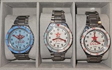 Orologio da polso vintage anni 80 Slava Craba stella rossa CCCP made URSS 3 orologi solo parti