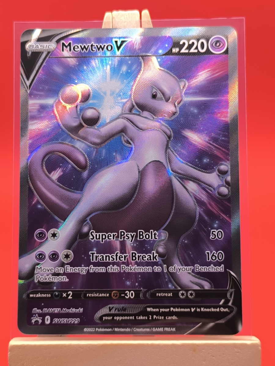 Mewtwo V SWSH229 Pokémon GO Full Art Holo Promo Pokemon Card * New