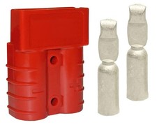 Premium Class 50 Amp Red Battery Quick Disconnect Connector 6 AWG Connectors