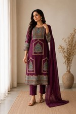Pakistani Indian Top Kurti Pant Dupatta Set Bollywood Party Wear Salwar Kameez