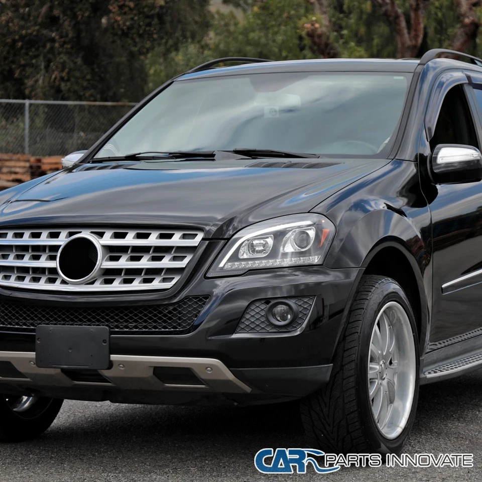 Fits 2009-2011 Benz W164 ML350 Projector Headlights LED Sequential Signal Black Foto 4 de 4