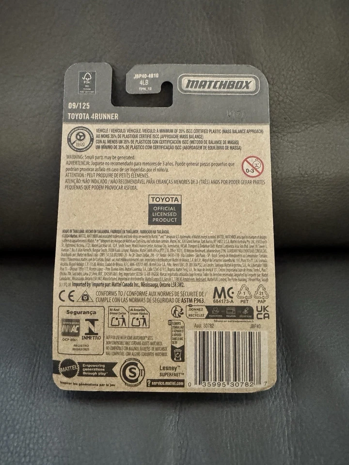 Matchbox Toyota 4Runner White #09/125 Case J 2025 - Image 2 of 2