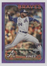 2024 Topps Chrome Logofractor Edition Purple Refractor 124/250 Darius Vines 0o6v