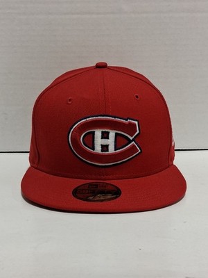 Montreal Canadiens New Era 59FIFTY Fitted Hat Size 7 1/2 Red NHL