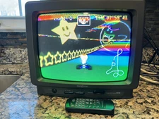 Vintage BrokSonic CRT Tv Retro Video Gaming Television w Remote 1998 VIDEO