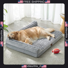 Orthopedic Dog Bed Large Senior Support Waterproof Plush Washable