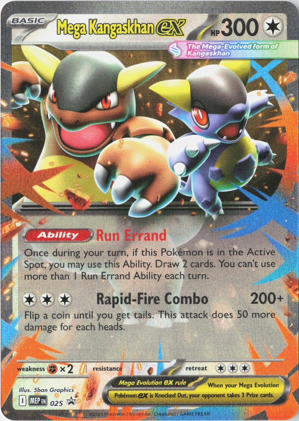 2025 NM Pokemon Mega Kangaskhan ex 025 Holo Promo MEP ME: Mega Evolution Promo