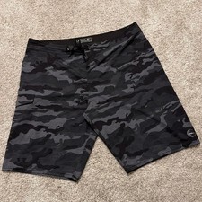 O'Neill Hyperfreak Camo Board Shorts Black / Charcoal Size 38
