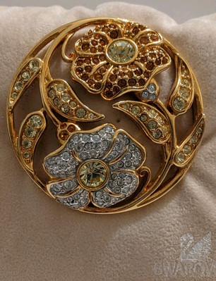 Vintage SWAROVSKI  HARMONY GARDEN OF TRANQUILITY Brooch Pin 2001